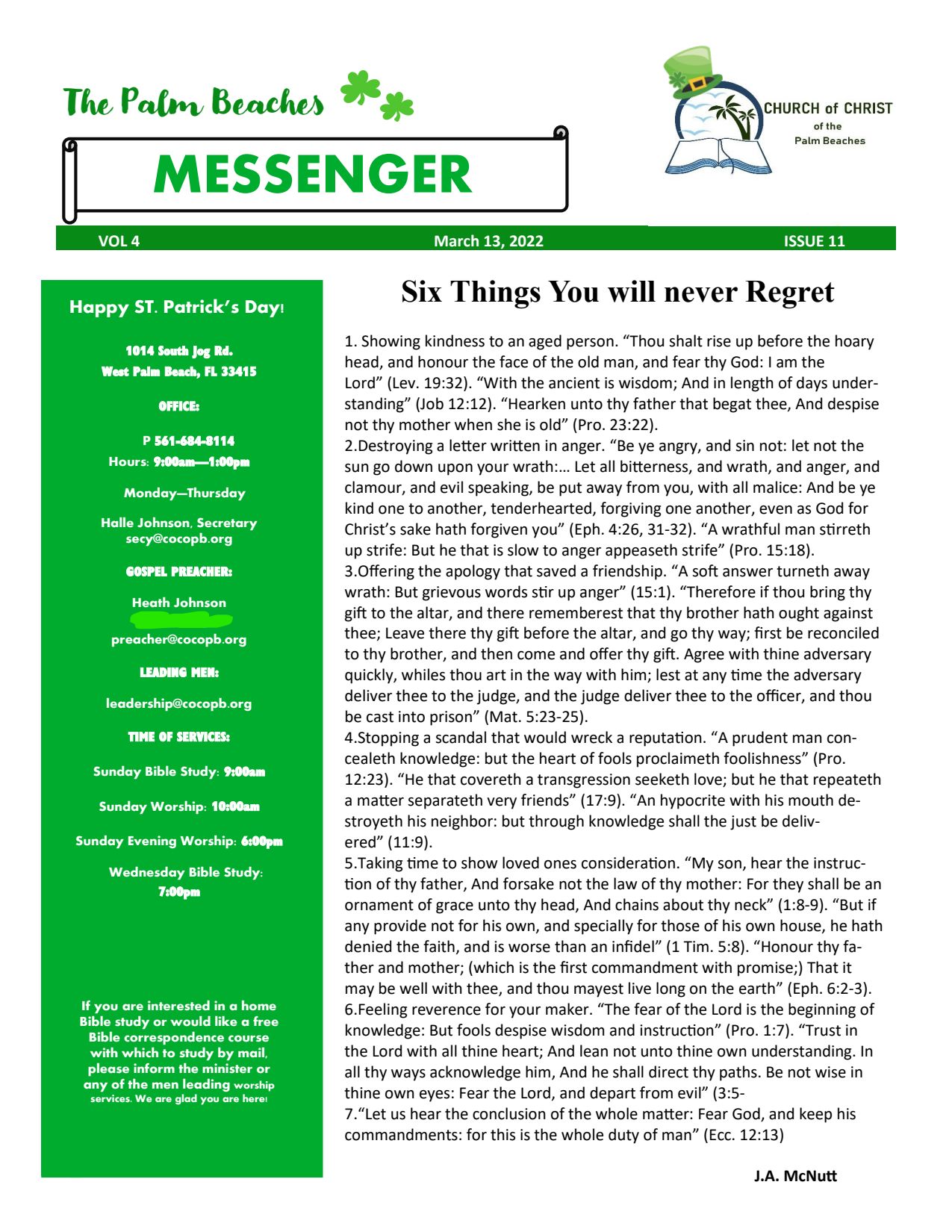 Featured image for “Mar 13, 2022 Cocopb Bulletin”