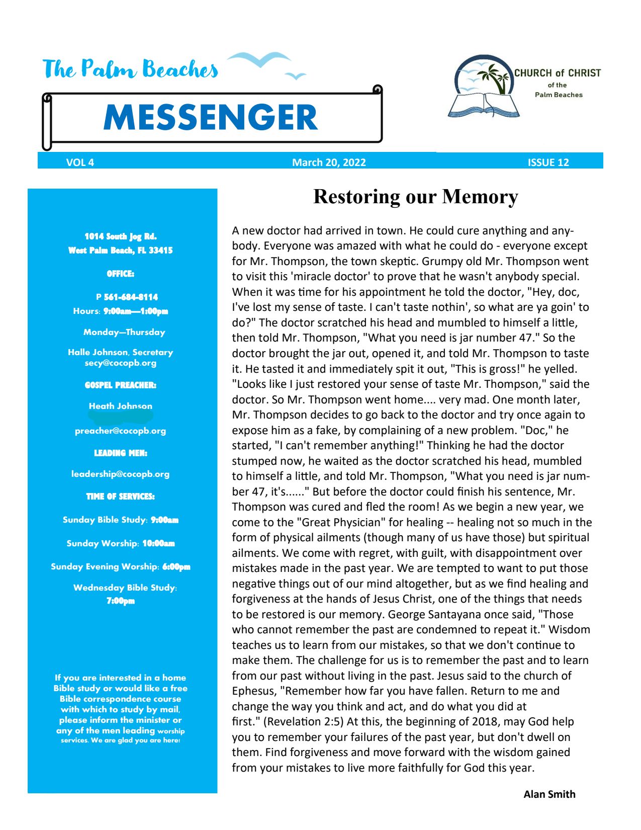 Featured image for “Mar 20, 2022 Cocopb Bulletin”