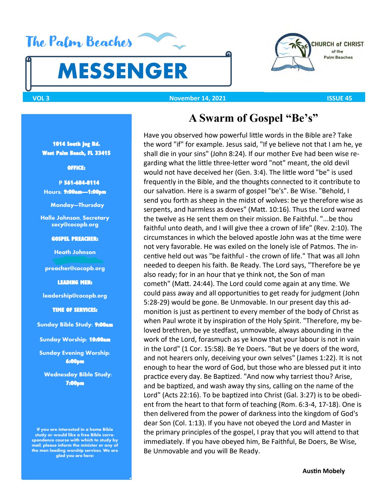 Featured image for “Nov. 14, 2021 Bulletin”