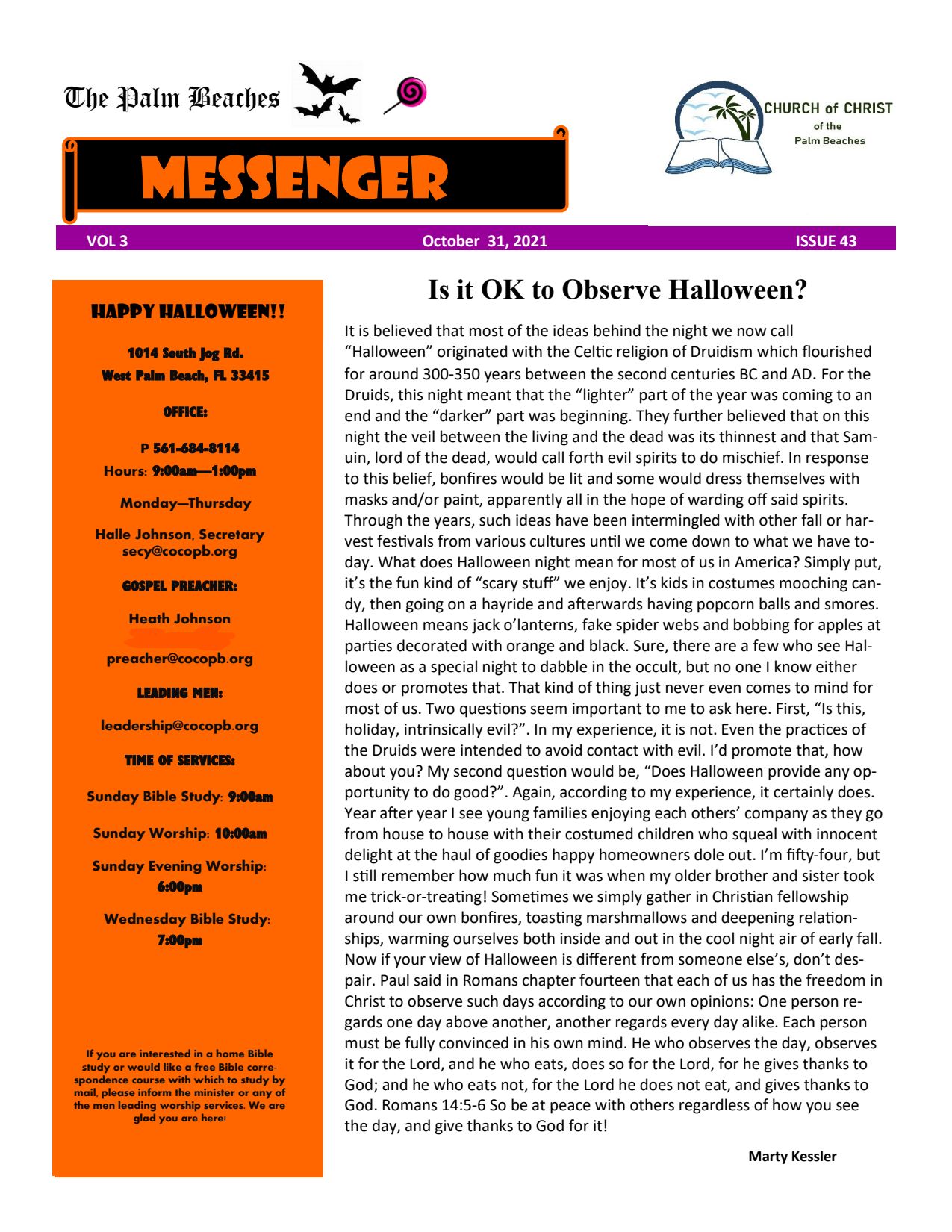 Featured image for “Oct. 31st,2021 Bulletin”